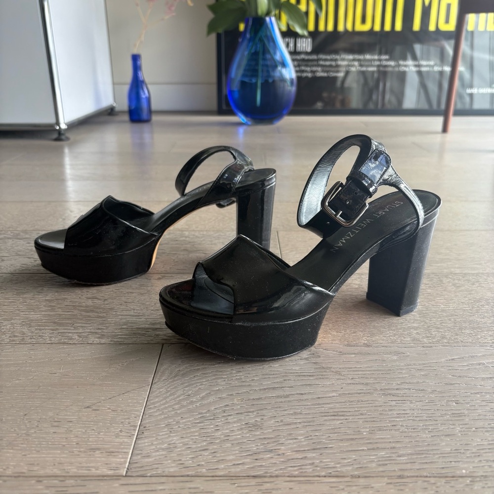 Stuart Weitzman Black Platform Heels